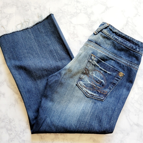 next Denim - Next slouch wide leg cropped jeans size 12